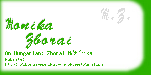 monika zborai business card